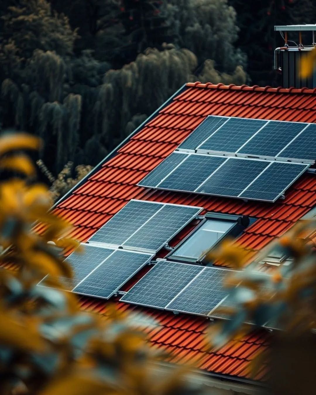 Solar panels installed on a residential roof